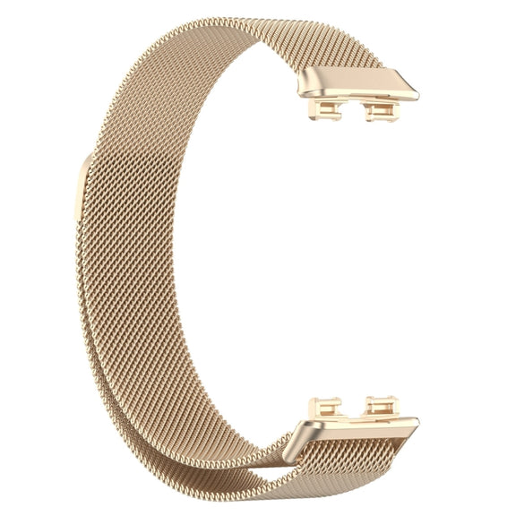 For Huawei Band 8 Milanese Metal Watch Band(Champagne Color)