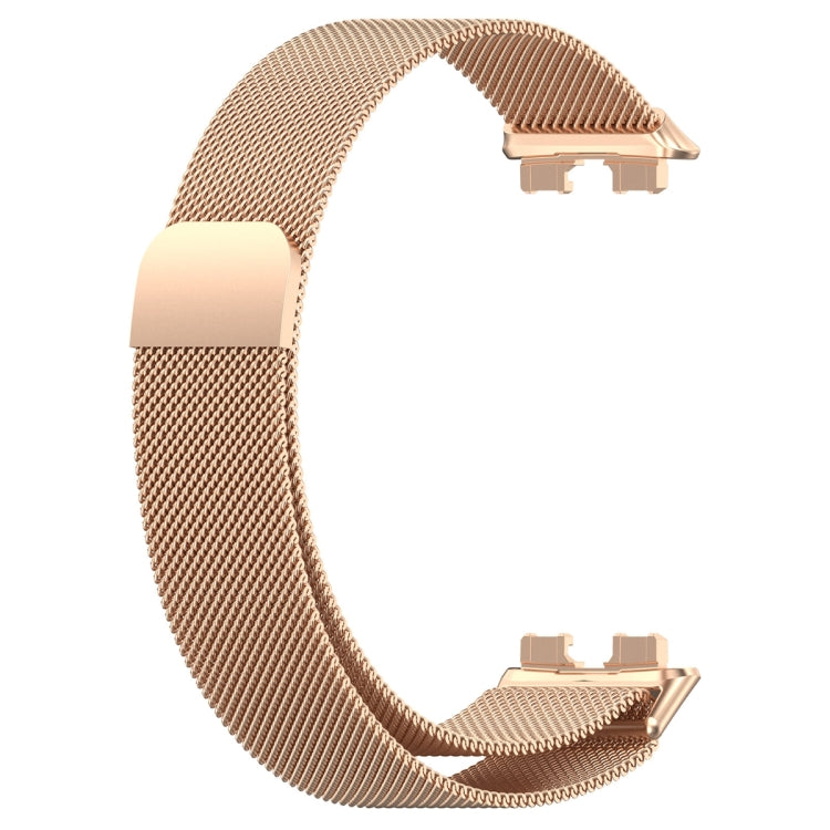 For Huawei Band 10 / 9 / 8 Milanese Metal Watch Band(Rose Gold)
