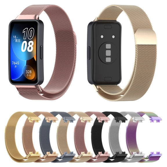 For Huawei Band 10 / 9 / 8 Milanese Metal Watch Band(Space Grey)