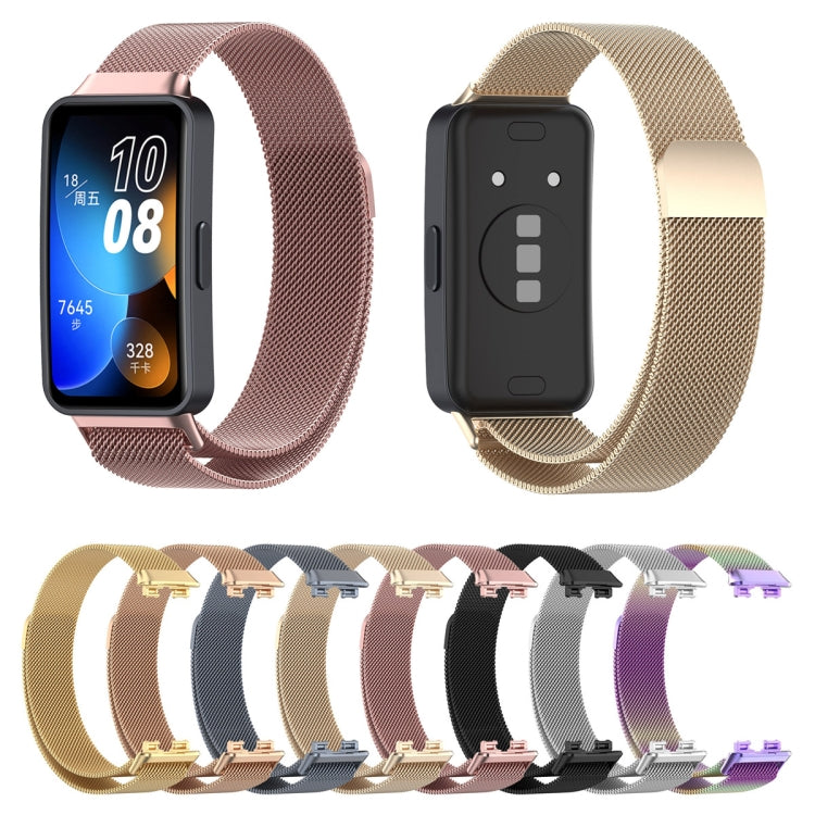 For Huawei Band 10 / 9 / 8 Milanese Metal Watch Band(Space Grey)