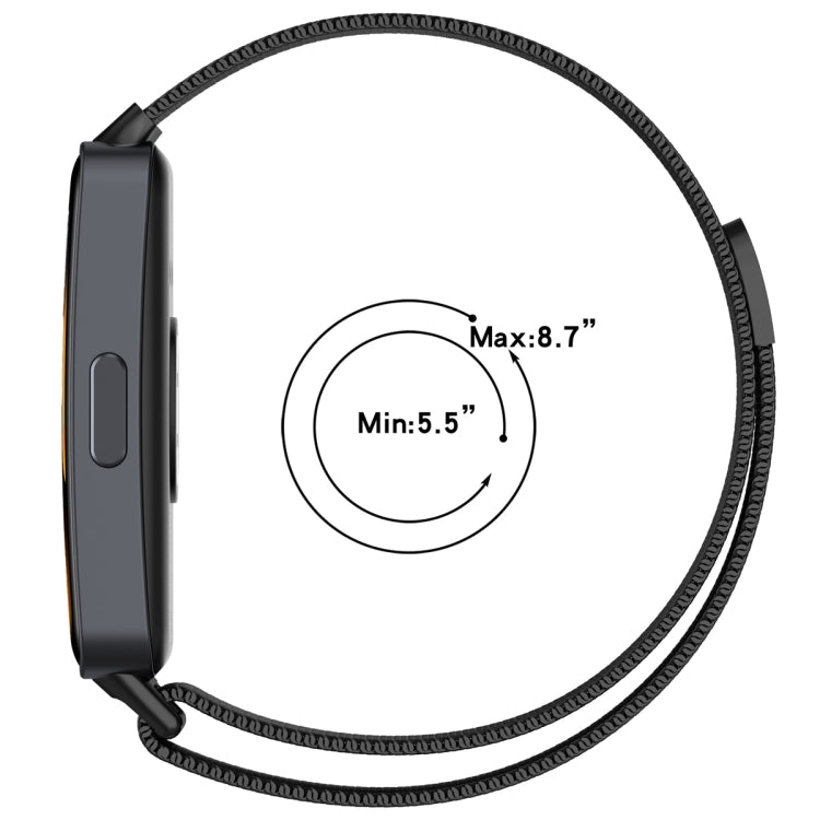 For Huawei Band 10 / 9 / 8 Milanese Metal Watch Band(Space Grey)