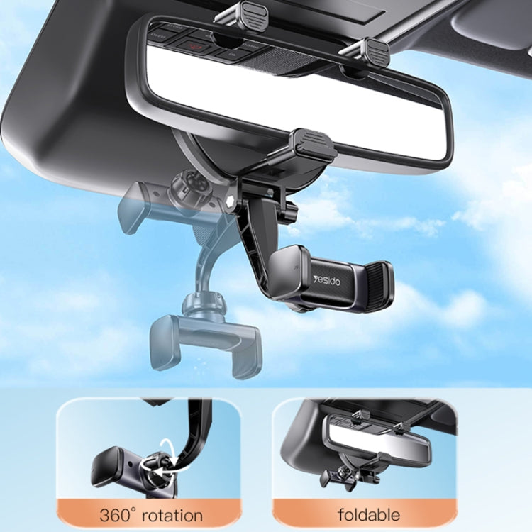 Yesido C193 Car Rearview Mirror Using Phone Holder(Black)