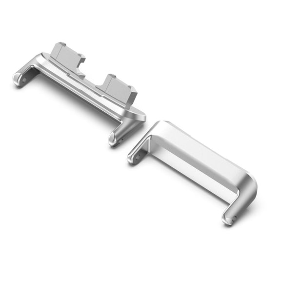 For Huawei Band 8 1 Pair Stainless steel Metal Watch Band Connector(Silver)