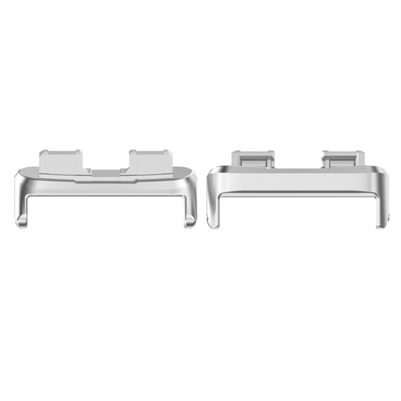 For Huawei Band 8 1 Pair Stainless steel Metal Watch Band Connector(Silver)