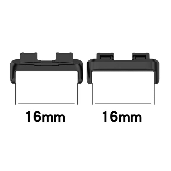 For Huawei Band 8 1 Pair Stainless steel Metal Watch Band Connector(Black)