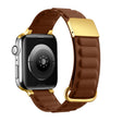 Magnetic Reverse Buckle Watch Band For Apple Watch Series 8&7 41mm(Saddle Brown) - Smart Wear by PMC TechLife | Online Shopping South Africa | PMC TechLife