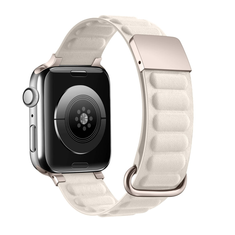 Magnetic Reverse Buckle Watch Band For Apple Watch Series 8&7 41mm(Starlight)