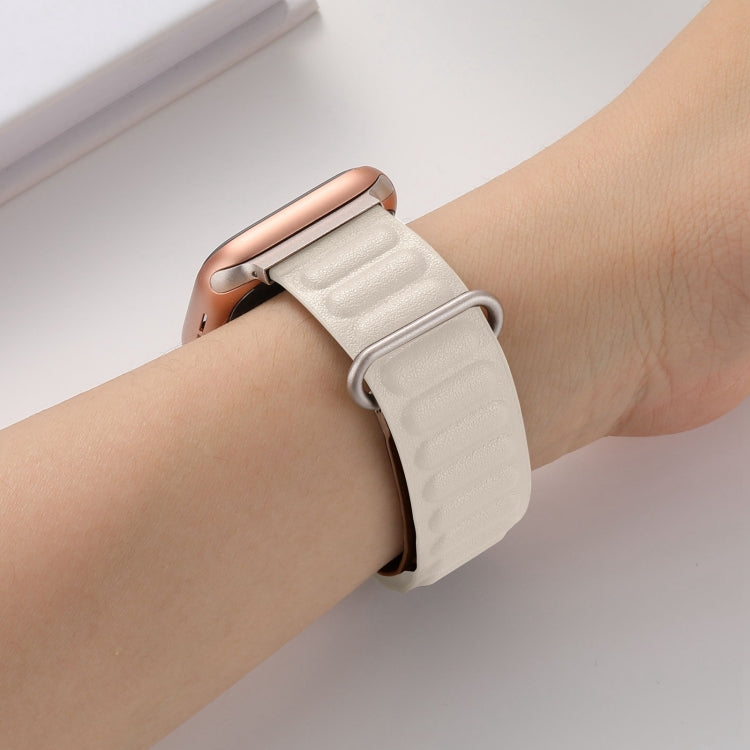 Magnetic Reverse Buckle Watch Band For Apple Watch Series 8&7 41mm(Starlight)