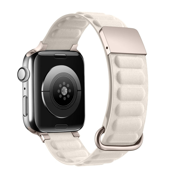 Magnetic Reverse Buckle Watch Band For Apple Watch Series 8&7 41mm(Starlight)
