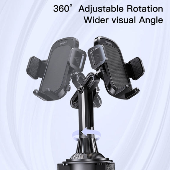 Yesido C195 Car Cup Holder Using Phone Bracket(Black)