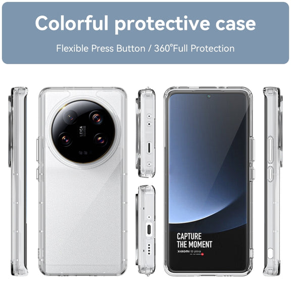 For Xiaomi 13 Ultra Colorful Series Acrylic + TPU Phone Case(Transparent)