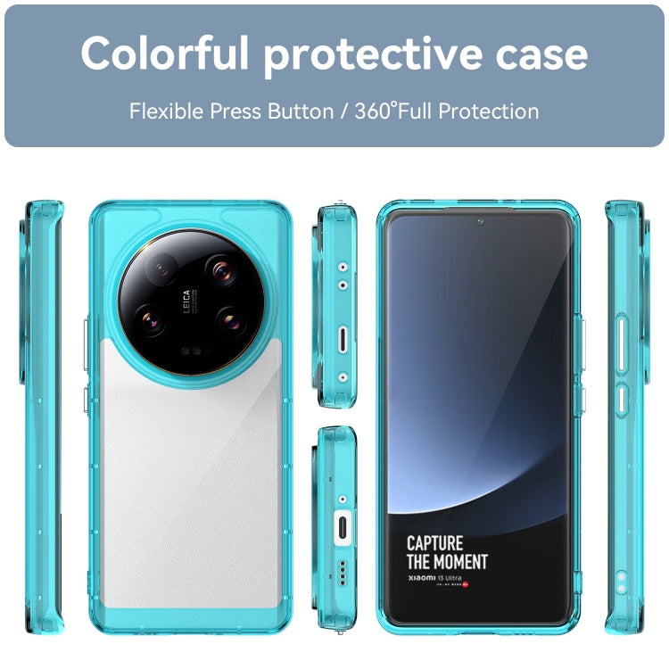 For Xiaomi 13 Ultra Colorful Series Acrylic + TPU Phone Case(Transparent Blue)