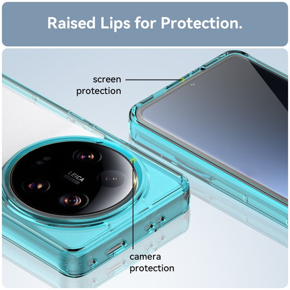 For Xiaomi 13 Ultra Colorful Series Acrylic + TPU Phone Case(Transparent Blue)