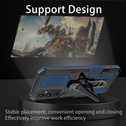 For Samsung Galaxy A34 Armor Warrior Shockproof PC + TPU Phone Case(Blue)