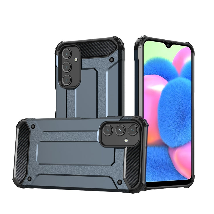 For Samsung Galaxy A24 Magic Armor TPU Hard PC Phone Case(Navy Blue)