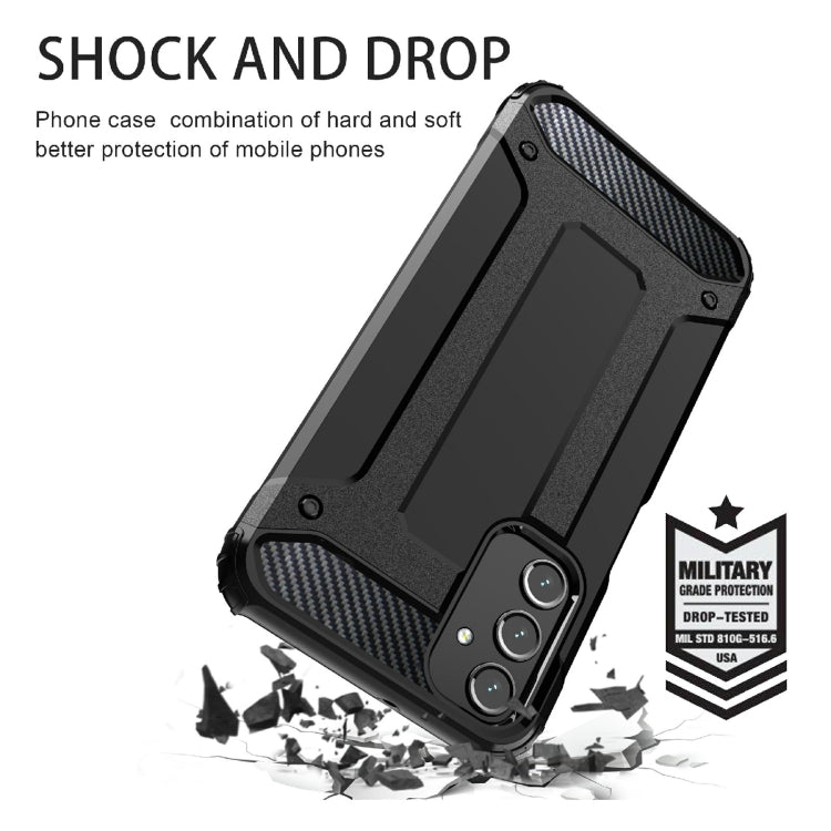For Samsung Galaxy A24 Magic Armor TPU Hard PC Phone Case(Navy Blue)