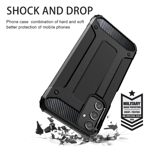 For Samsung Galaxy A24 Magic Armor TPU Hard PC Phone Case(Navy Blue)