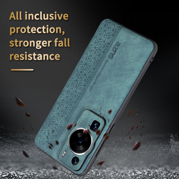 For Huawei P60 / P60 Pro AZNS 3D Embossed Skin Feel Phone Case(Purple)