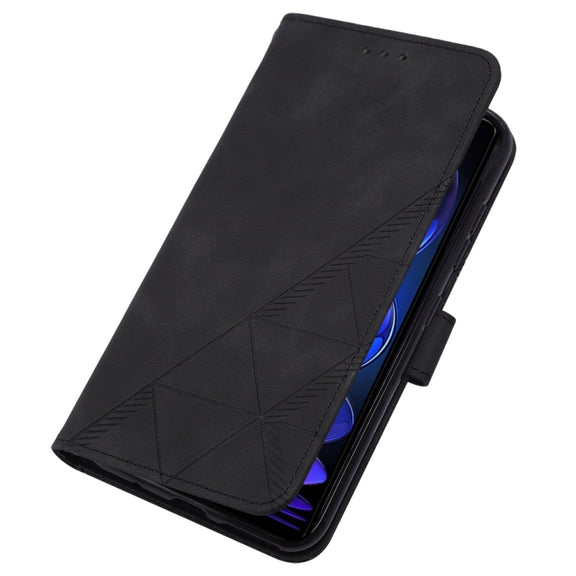 For Xiaomi Redmi Note 12 Pro+ 5G Global Crossbody 3D Embossed Flip Leather Phone Case(Black)
