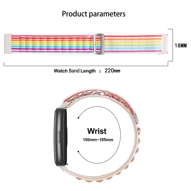 For Huawei Band 7 Loop Nylon Watch Band(Colorful)