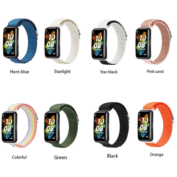For Huawei Band 7 Loop Nylon Watch Band(Colorful)