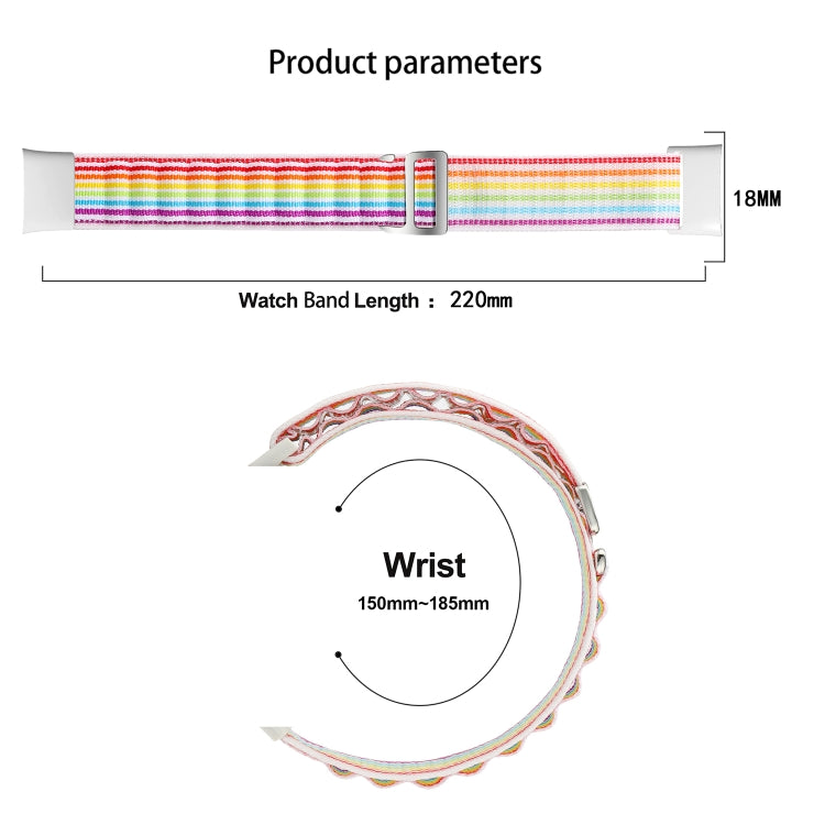 For Xiaomi Mi Band 7 Pro Loop Nylon Watch Band(Colorful)