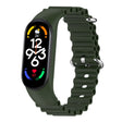 For Xiaomi Mi Band 7 / 6 / 5 / 4 / 3 Solid Color Marine Silicone Breathable Watch Band(Green) - Smart Wear by PMC TechLife | Online Shopping South Africa | PMC TechLife