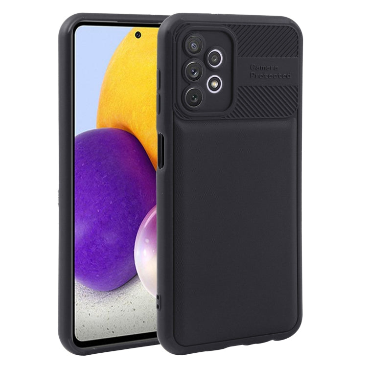 For Samsung Galaxy A51 4G Twill Texture TPU Shockproof Phone Case(Black)