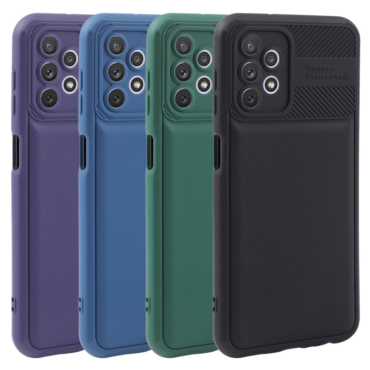 For Samsung Galaxy A51 4G Twill Texture TPU Shockproof Phone Case(Black)