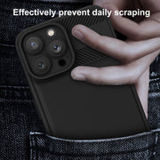 For Samsung Galaxy A51 4G Twill Texture TPU Shockproof Phone Case(Black)