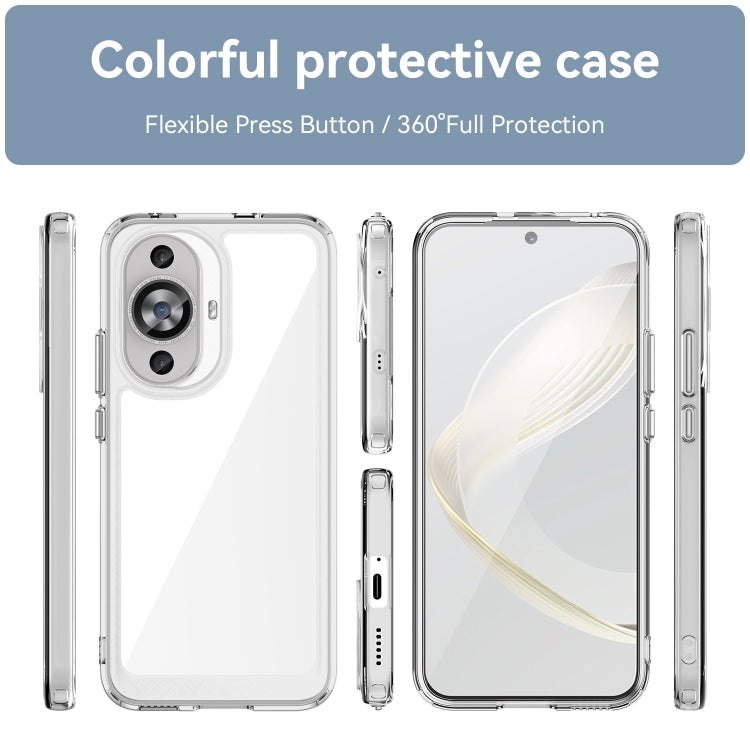 For Huawei Nova 11 Colorful Series Acrylic + TPU Phone Case(Transparent)