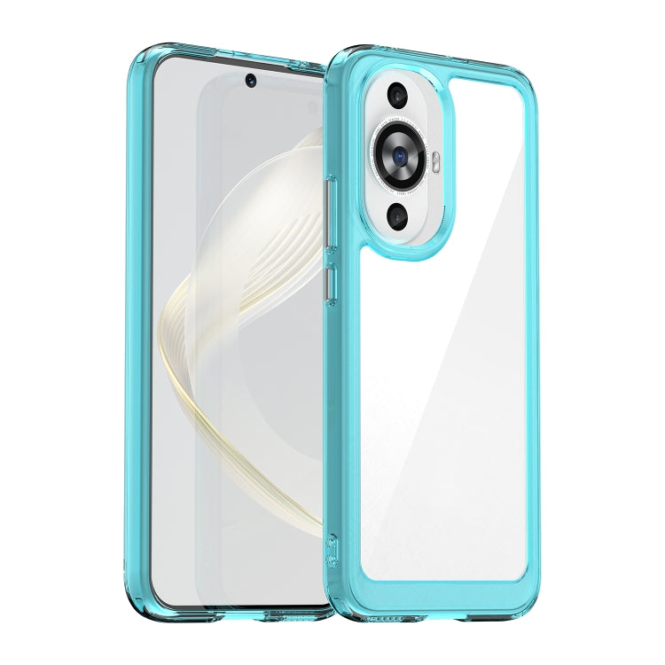 For Huawei Nova 11 Colorful Series Acrylic + TPU Phone Case(Transparent Blue)