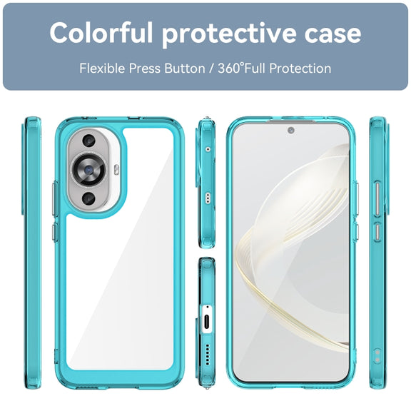For Huawei Nova 11 Colorful Series Acrylic + TPU Phone Case(Transparent Blue)