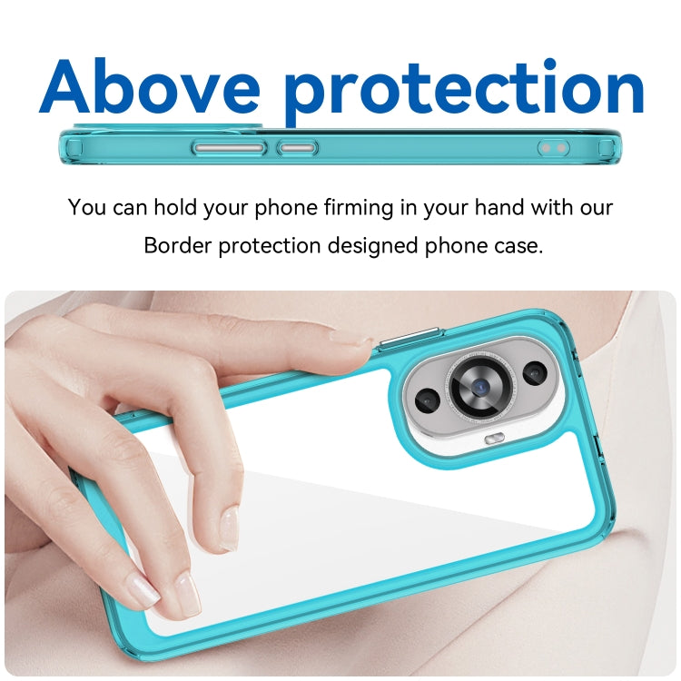 For Huawei Nova 11 Colorful Series Acrylic + TPU Phone Case(Transparent Blue)