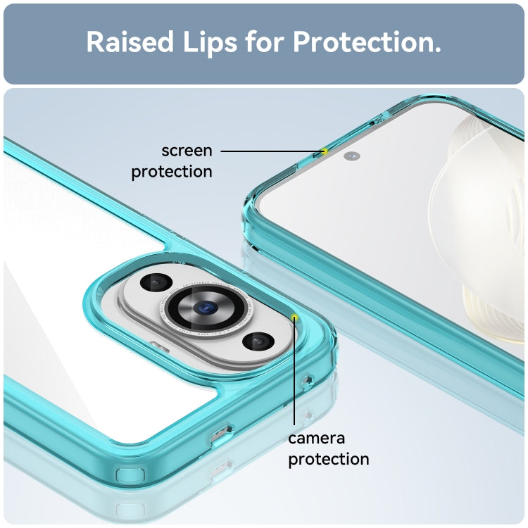 For Huawei Nova 11 Colorful Series Acrylic + TPU Phone Case(Transparent Blue)