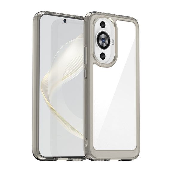 For Huawei Nova 11 Colorful Series Acrylic + TPU Phone Case(Transparent Grey)