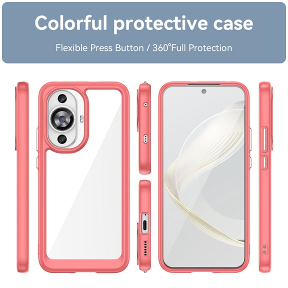 For Huawei Nova 11 Colorful Series Acrylic + TPU Phone Case(Red)