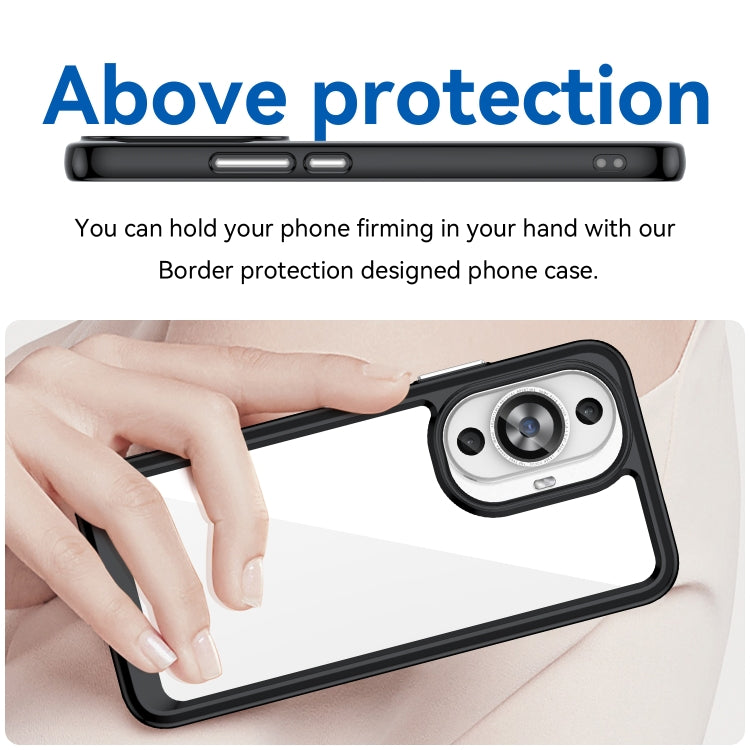 For Huawei Nova 11 Colorful Series Acrylic + TPU Phone Case(Black)