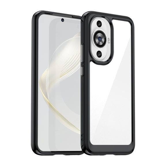 For Huawei Nova 11 Colorful Series Acrylic + TPU Phone Case(Black)