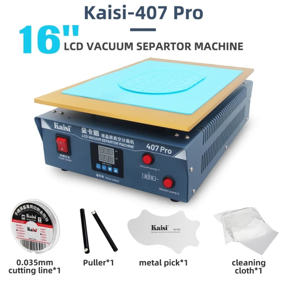 Kaisi 407 Pro 17 inch Dual Vacuum Pump LCD Screen Separator Machine(UK Plug)