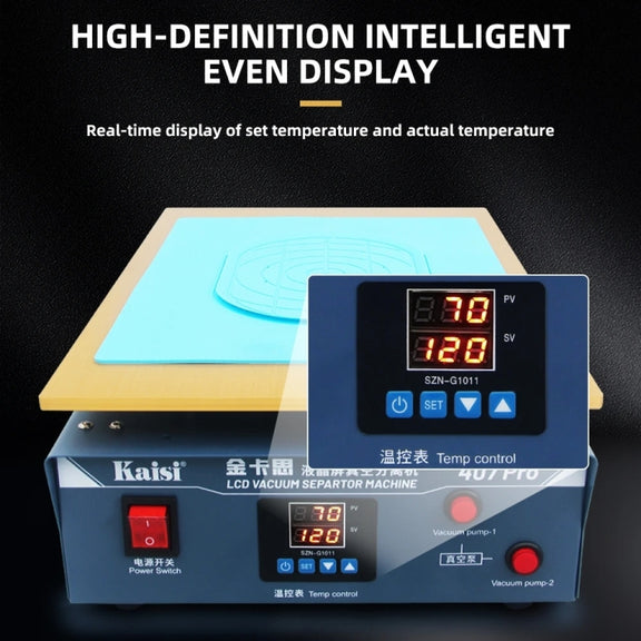 Kaisi 407 Pro 17 inch Dual Vacuum Pump LCD Screen Separator Machine(EU Plug)