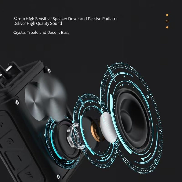New Rixing NR109 TF FM Portable Bluetooth Stereo Surround(Black)