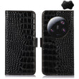 For Xiaomi 13 Ultra Crocodile Top Layer Cowhide Leather Phone Case(Black) - 13 Ultra Cases by PMC TechLife | Online Shopping South Africa | PMC TechLife