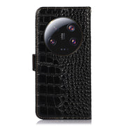 For Xiaomi 13 Ultra Crocodile Top Layer Cowhide Leather Phone Case(Black)