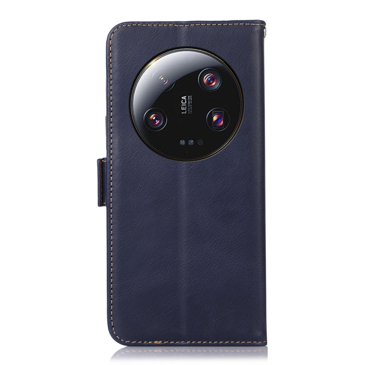 For Xiaomi 13 Ultra Crazy Horse Top Layer Cowhide Leather Phone Case(Blue)