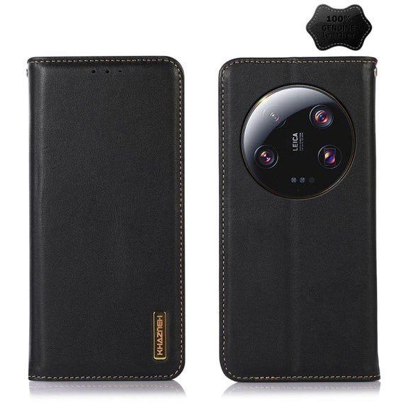 For Xiaomi 13 Ultra KHAZNEH Nappa Top Layer Cowhide Leather Phone Case(Black)