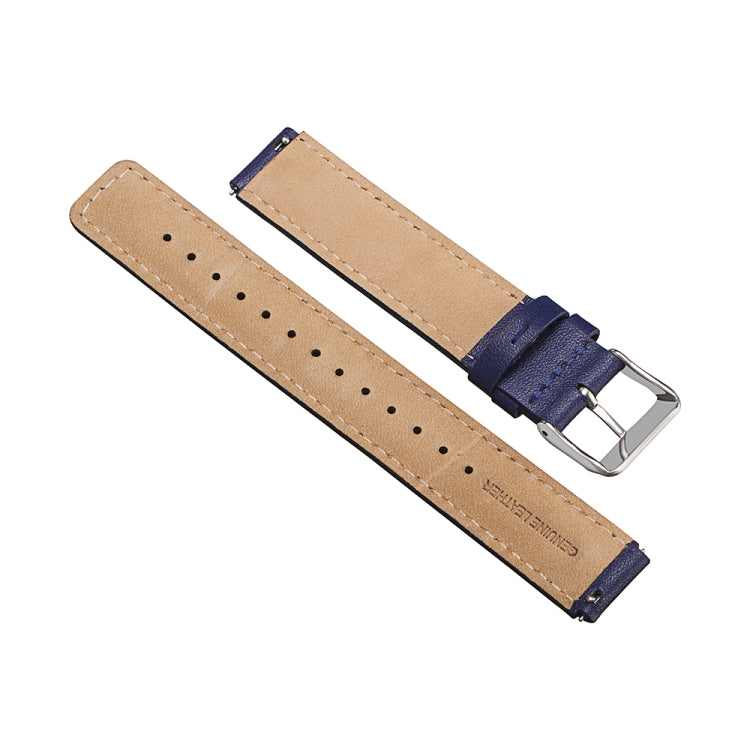 For Huawei Band 7 Glossy Leather Watch Band(Navy Blue)