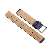 For Huawei Band 7 Glossy Leather Watch Band(Navy Blue)