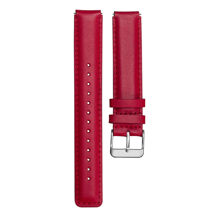 For Huawei Band 7 Glossy Leather Watch Band(Red)