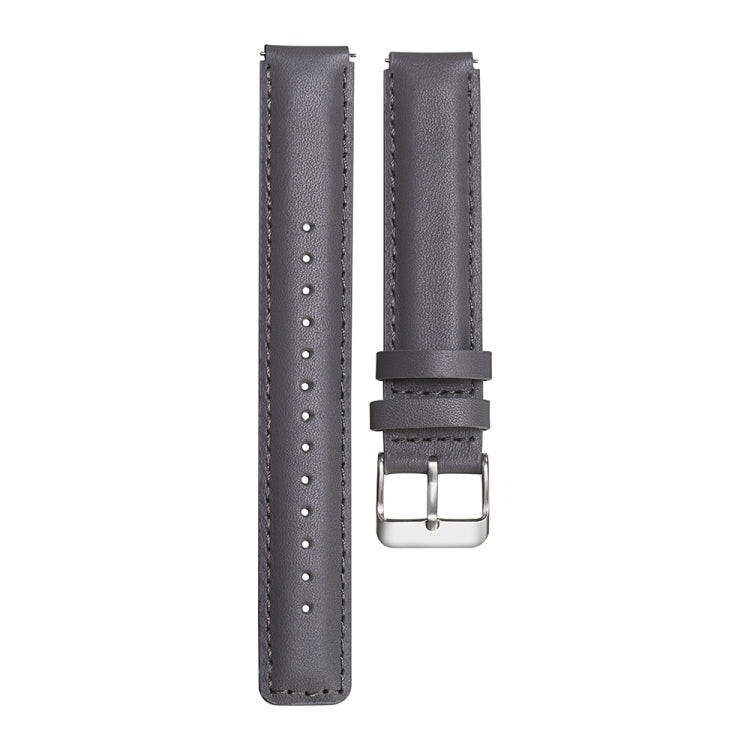 For Huawei Band 7 Glossy Leather Watch Band(Gray)